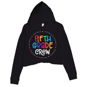 Fifth Grade Crew 5th Grade Back To School Teacher Crop Fleece Hoodie