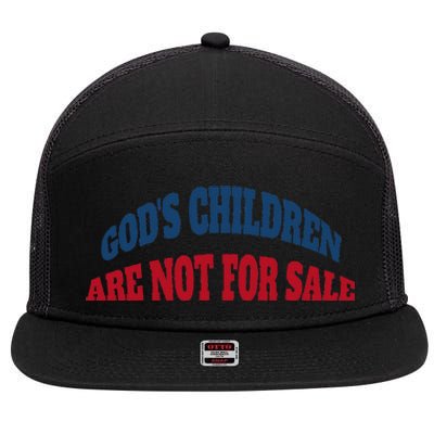 Funny God's Children Are Not For Sale USA 7 Panel Mesh Trucker Snapback Hat