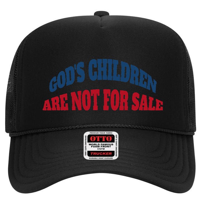 Funny God's Children Are Not For Sale USA High Crown Mesh Back Trucker Hat