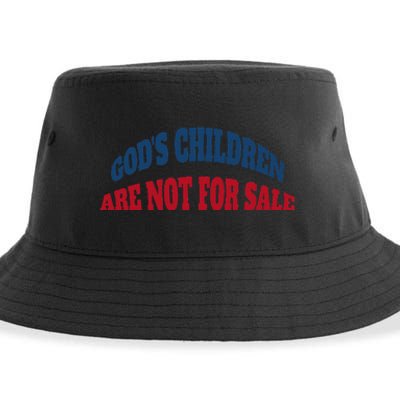 Funny God's Children Are Not For Sale USA Sustainable Bucket Hat