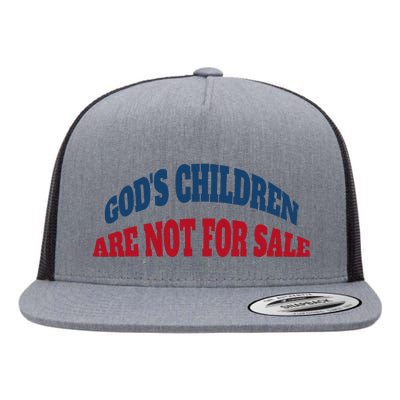 Funny God's Children Are Not For Sale USA Flat Bill Trucker Hat