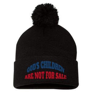 Funny God's Children Are Not For Sale USA Pom Pom 12in Knit Beanie