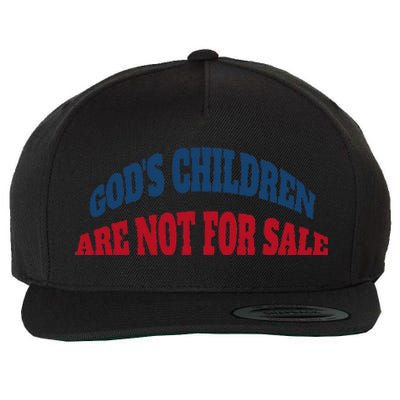 Funny God's Children Are Not For Sale USA Wool Snapback Cap