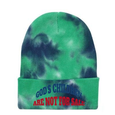 Funny God's Children Are Not For Sale USA Tie Dye 12in Knit Beanie