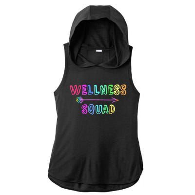 Fitness Gym Crew Health Trainer Tribe WELLNESS Coach Squad Ladies PosiCharge Tri-Blend Wicking Draft Hoodie Tank