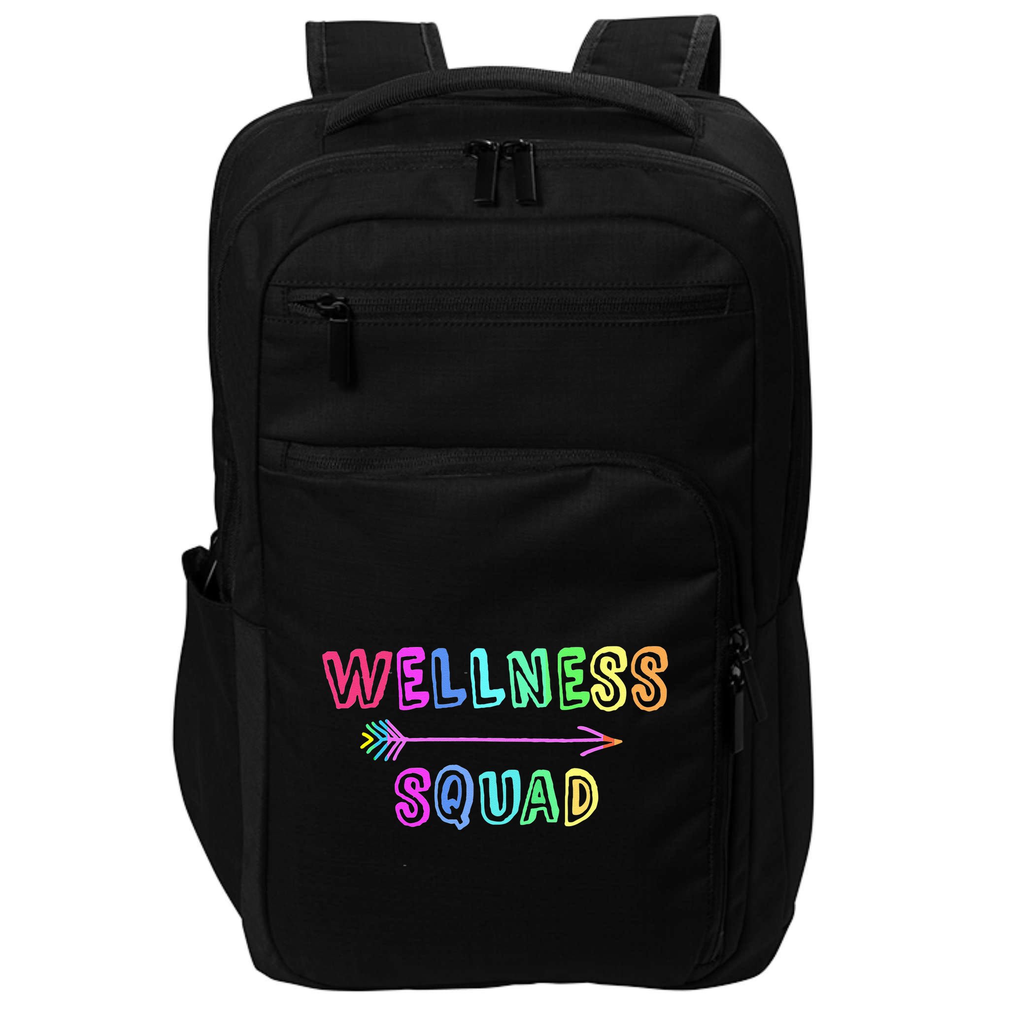 Fitness Gym Crew Health Trainer Tribe WELLNESS Coach Squad Impact Tech Backpack