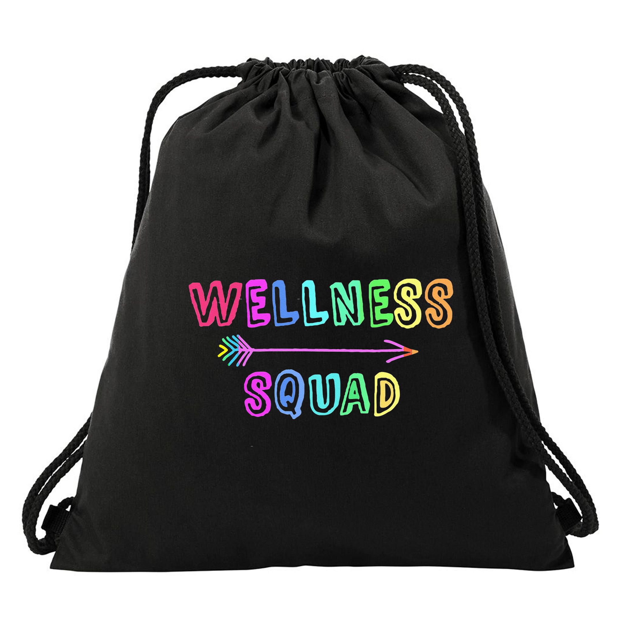 Fitness Gym Crew Health Trainer Tribe WELLNESS Coach Squad Drawstring Bag