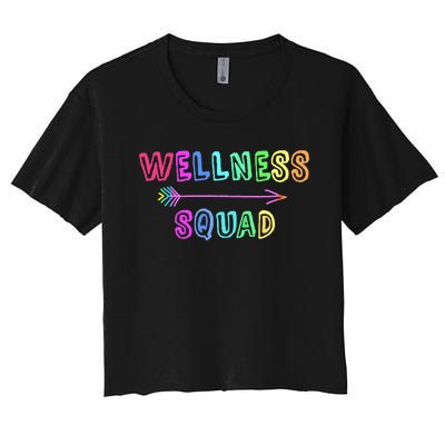 Fitness Gym Crew Health Trainer Tribe WELLNESS Coach Squad Women's Crop Top Tee