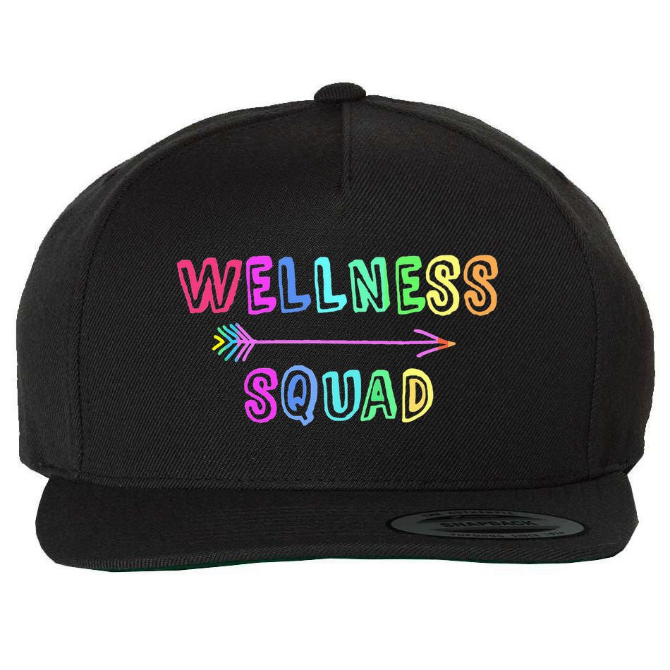 Fitness Gym Crew Health Trainer Tribe WELLNESS Coach Squad Wool Snapback Cap