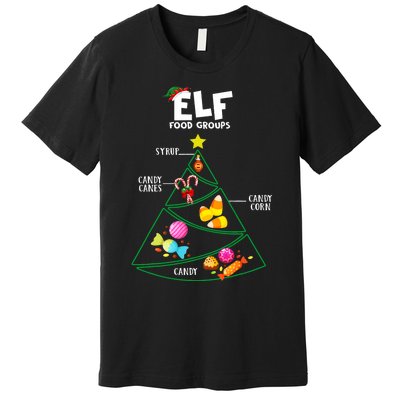 Food Groups Christmas Pajama Xmas Premium T-Shirt