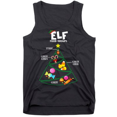 Food Groups Christmas Pajama Xmas Tank Top