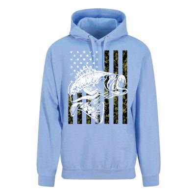 Fishing Gift Camouflage American Flag Fisher Unisex Surf Hoodie