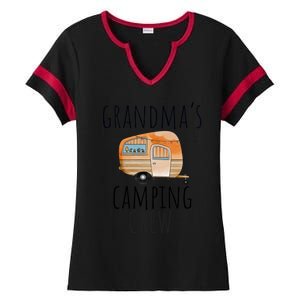 Funny Grandmas Camping Crew Holiday At Grandmas Camper Gift Ladies Halftime Notch Neck Tee