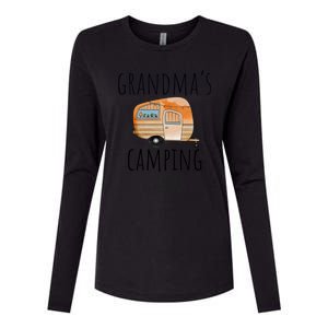 Funny Grandmas Camping Crew Holiday At Grandmas Camper Gift Womens Cotton Relaxed Long Sleeve T-Shirt