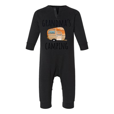 Funny Grandmas Camping Crew Holiday At Grandmas Camper Gift Infant Fleece One Piece