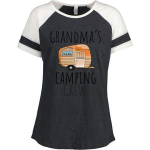 Funny Grandmas Camping Crew Holiday At Grandmas Camper Gift Enza Ladies Jersey Colorblock Tee