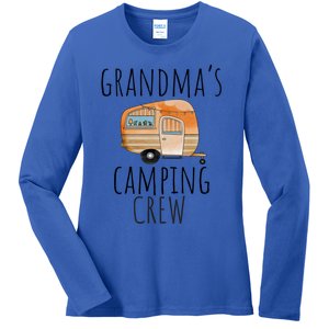 Funny Grandmas Camping Crew Holiday At Grandmas Camper Gift Ladies Long Sleeve Shirt