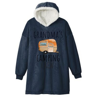 Funny Grandmas Camping Crew Holiday At Grandmas Camper Gift Hooded Wearable Blanket