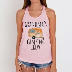 Funny Grandmas Camping Crew Holiday At Grandmas Camper Gift Women's Knotted Racerback Tank