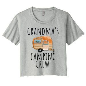 Funny Grandmas Camping Crew Holiday At Grandmas Camper Gift Women's Crop Top Tee