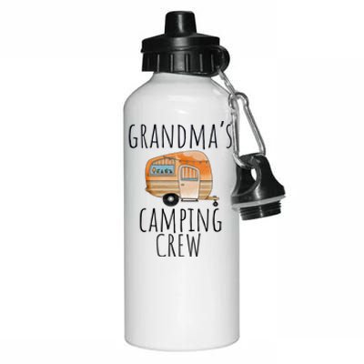 Funny Grandmas Camping Crew Holiday At Grandmas Camper Gift Aluminum Water Bottle 