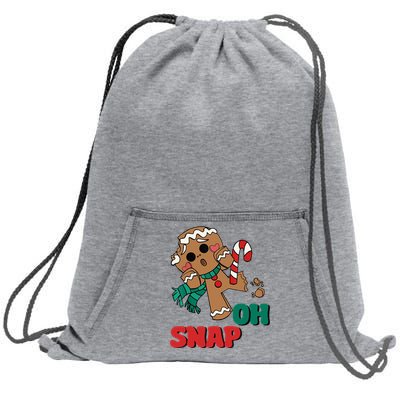 Funny Gingerbread Christmas Ornament Sweatshirt Cinch Pack Bag