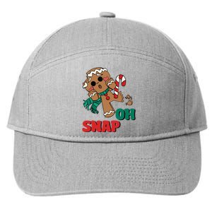 Funny Gingerbread Christmas Ornament 7-Panel Snapback Hat