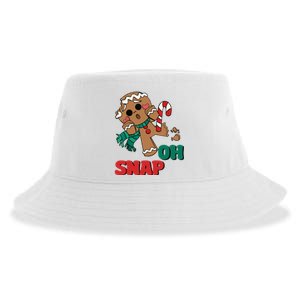 Funny Gingerbread Christmas Ornament Sustainable Bucket Hat