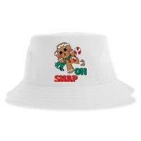 Funny Gingerbread Christmas Ornament Sustainable Bucket Hat