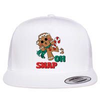 Funny Gingerbread Christmas Ornament Flat Bill Trucker Hat