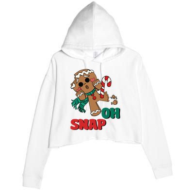 Funny Gingerbread Christmas Ornament Crop Fleece Hoodie