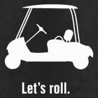 Funny Golf Cart LetS Roll 7 Panel Mesh Trucker Snapback Hat