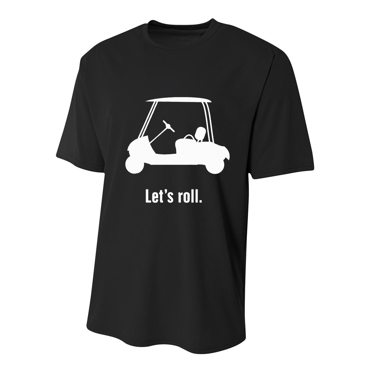 Funny Golf Cart LetS Roll Youth Performance Sprint T-Shirt