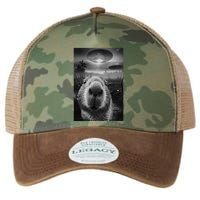 Funny Graphic Capybara Selfie With Ufos Weird Legacy Tie Dye Trucker Hat