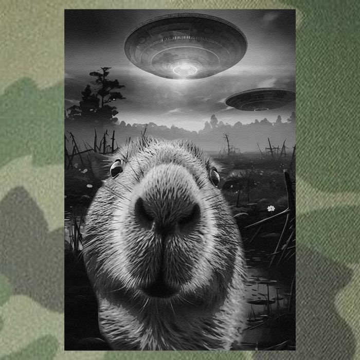 Funny Graphic Capybara Selfie With Ufos Weird Legacy Tie Dye Trucker Hat