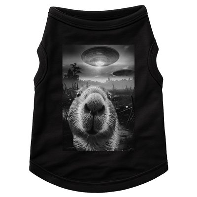 Funny Graphic Capybara Selfie With Ufos Weird Doggie Tank