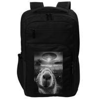 Funny Graphic Capybara Selfie With Ufos Weird Impact Tech Backpack