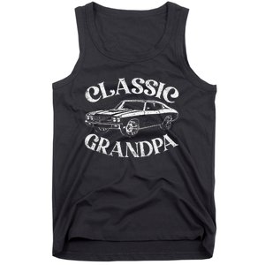 Funny Grandpa Classic Car Graphic Family Grandpa Fathers Day Tank Top