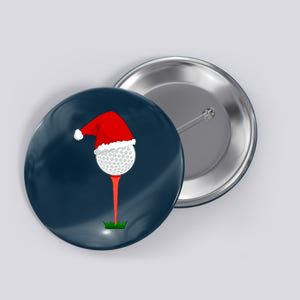 Funny Golfing Christmas Holiday Golf Ball Button