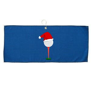 Funny Golfing Christmas Holiday Golf Ball Large Microfiber Waffle Golf Towel