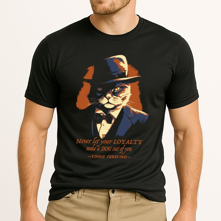 Funny Gangster Cat Saying Cat Dad Cooling Performance Crew T-Shirt
