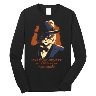 Funny Gangster Cat Saying Cat Dad Long Sleeve Shirt