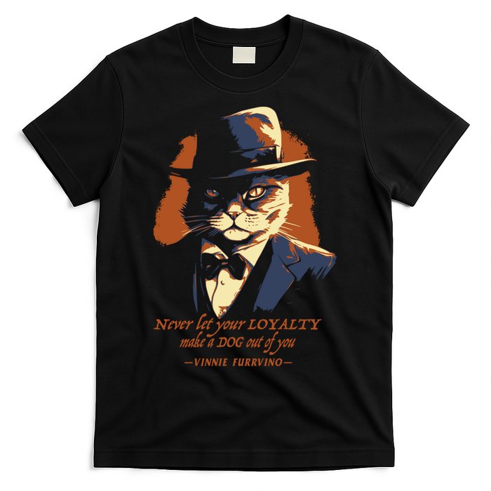 Funny Gangster Cat Saying Cat Dad T-Shirt