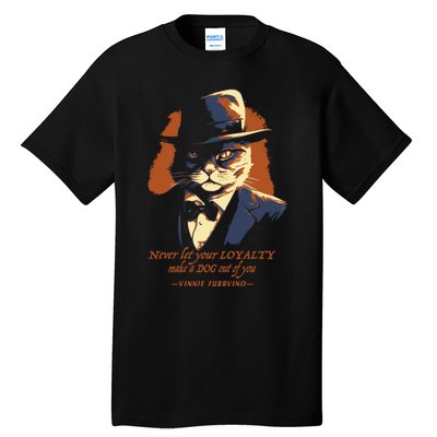 Funny Gangster Cat Saying Cat Dad Tall T-Shirt