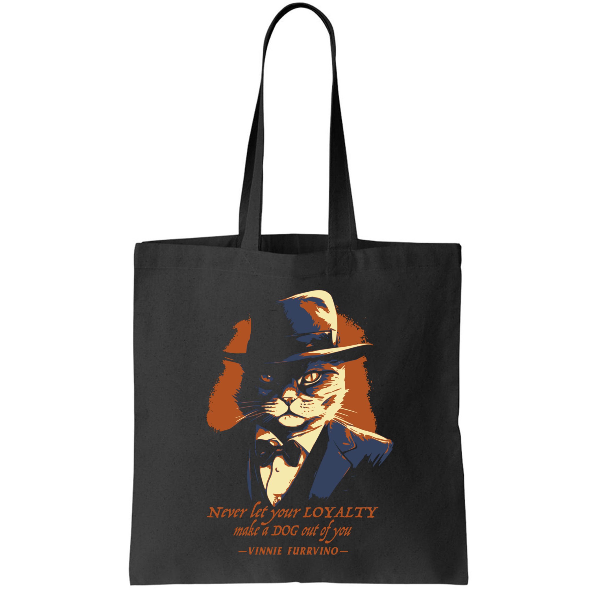 Funny Gangster Cat Saying Cat Dad Bag