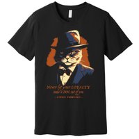 Funny Gangster Cat Saying Cat Dad Premium T-Shirt