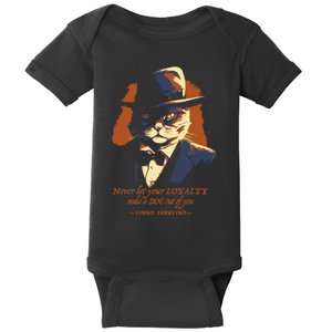 Funny Gangster Cat Saying Cat Dad Baby Bodysuit