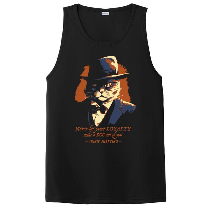 Funny Gangster Cat Saying Cat Dad PosiCharge Competitor Tank