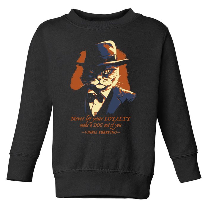 Funny Gangster Cat Saying Cat Dad Toddler Sweatshirt