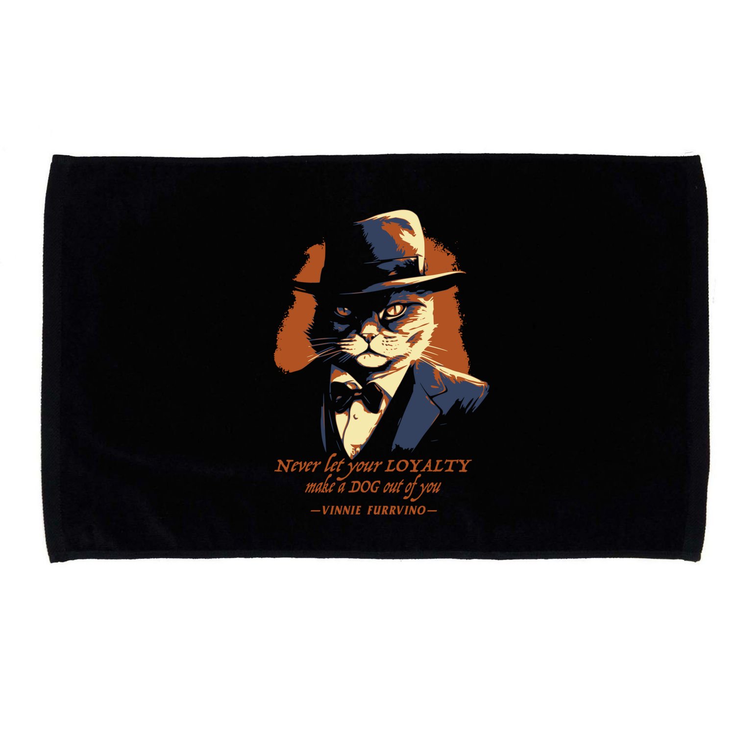 Funny Gangster Cat Saying Cat Dad Microfiber Hand Towel